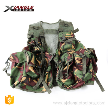 pouch zipper shoulder canvas electrician tool vest builder